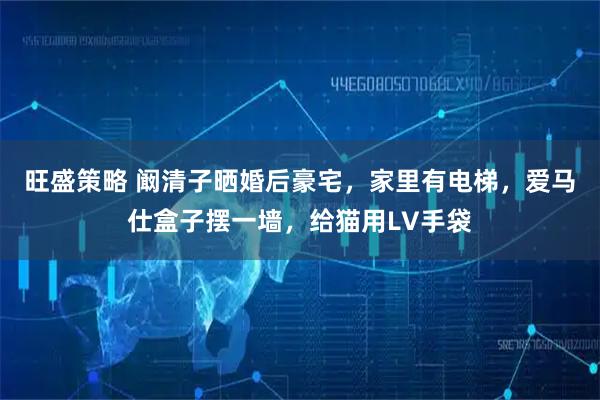 旺盛策略 阚清子晒婚后豪宅,家里有电梯,爱马仕盒子摆一墙,给猫用LV手袋